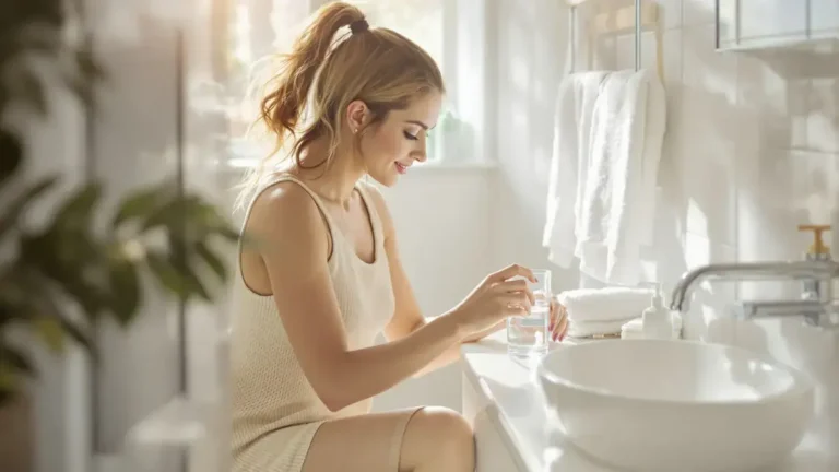 Deze eenvoudige truc met een glas houdt je badkamer zo fris als een parfumerie