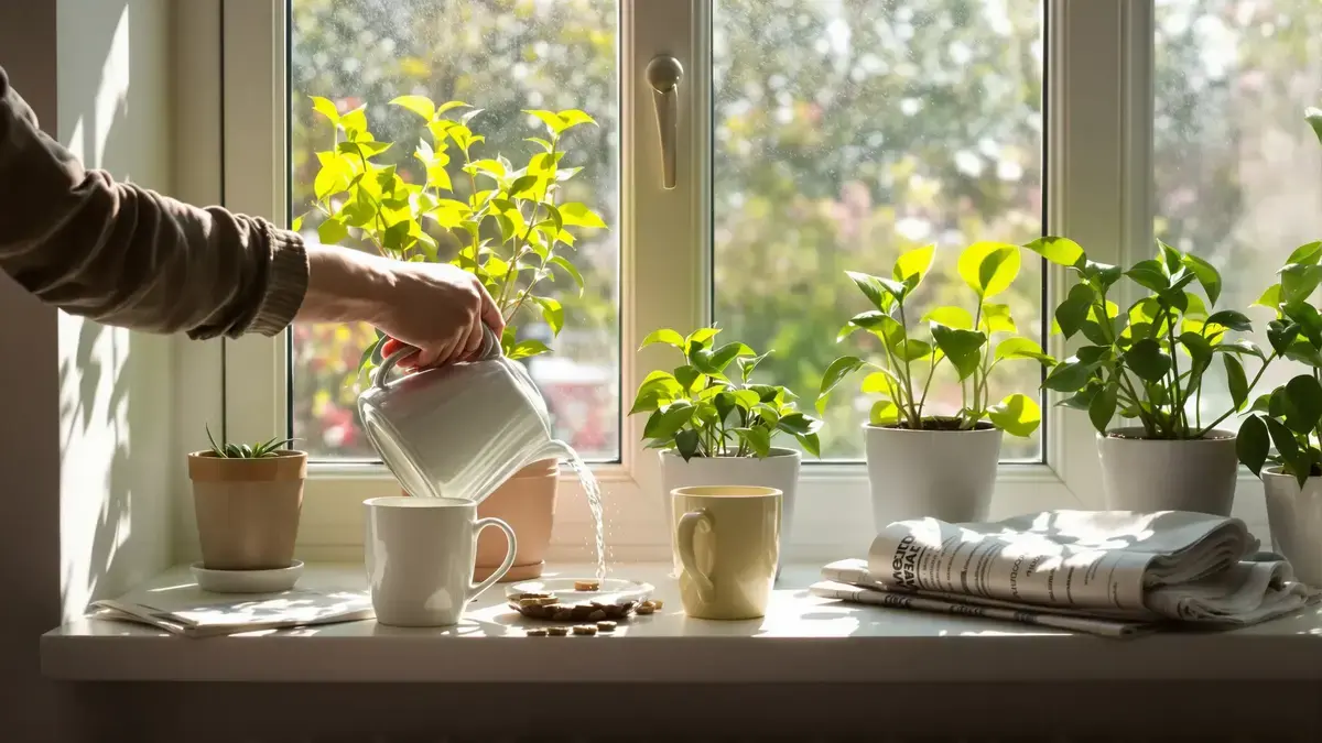 In maart gedijen groene planten goed als je een aangepaste gietmethode volgt