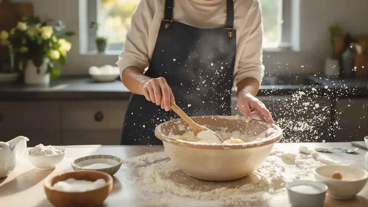 Het mengen van de droge ingrediënten activeert de gist efficiënt